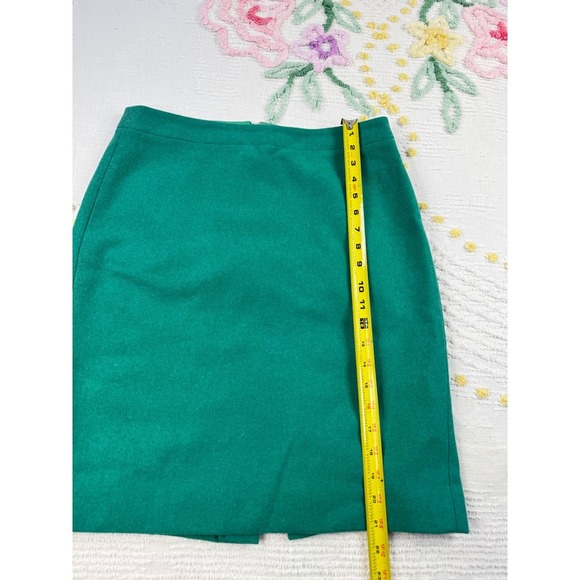 J.Crew Pencil Skirt Women's Size 6 Green Wool Blend Career Business Casual - Picture 2 of 11